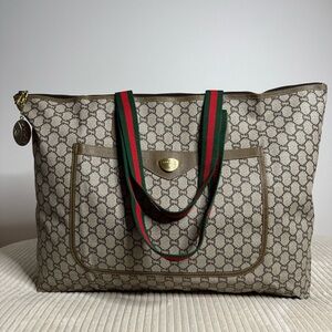 Gucci Beige Monogram Tote Bag